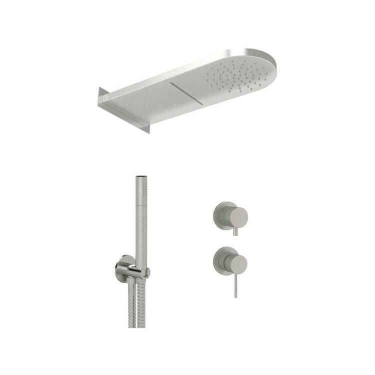 Душевая система Remer X-Style Inox SSX93PS02MMCA нержавеющая сталь