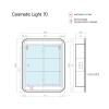 Зеркало-шкаф Alavann Cosmetic Light 70 ALV1220001 с подсветкой фото 4