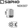 Сменная щетка для ёршика SAPHO X-ROUND, X-SQUARE, X-STEEL, XR300, XR301, XR302, XR303, XR304, XQ301, белый фото 2