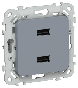 Розетка USB type A+A IEK Flite FI-U21-D31-K35 маренго