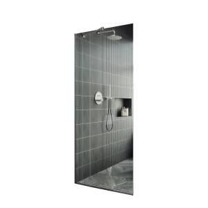 Душевая перегородка MaybahGlass MGD-695-5у 79x195, стекло прозрачное 8 мм, профиль хром матовый