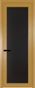 Межкомнатная дверь Profil Doors 1 AGP цвет профиля Золото, стекло безопасное 6 мм монохром черный 700x2000