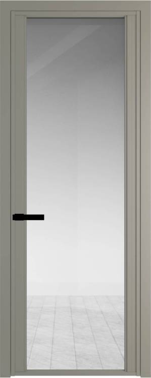 Межкомнатная дверь Profil Doors 2 AGP цвет профиля Никель матовый, стекло безопасное 6 мм прозрачное 600x2000