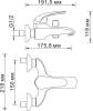 Смеситель для ванны с душем Wasserkraft Rossel 2801 фото 10
