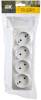 Розетка 4-местная IEK Glory ERH40-K01-10 белый фото 2