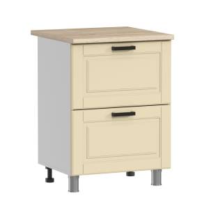 Кухонный модуль напольный Аленушка Астра Н2Я 600 Н00231090 крем,скоба черный