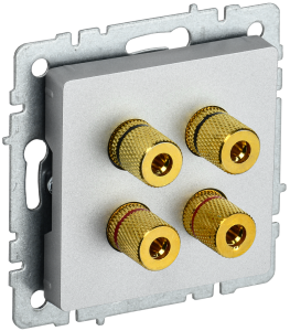 Акустическая розетка IEK Brite BR-S40-K47 алюминий