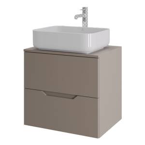 Тумба с раковиной Orange Line Li-60TuLMDF+B05-500W латте матовый, 60 см