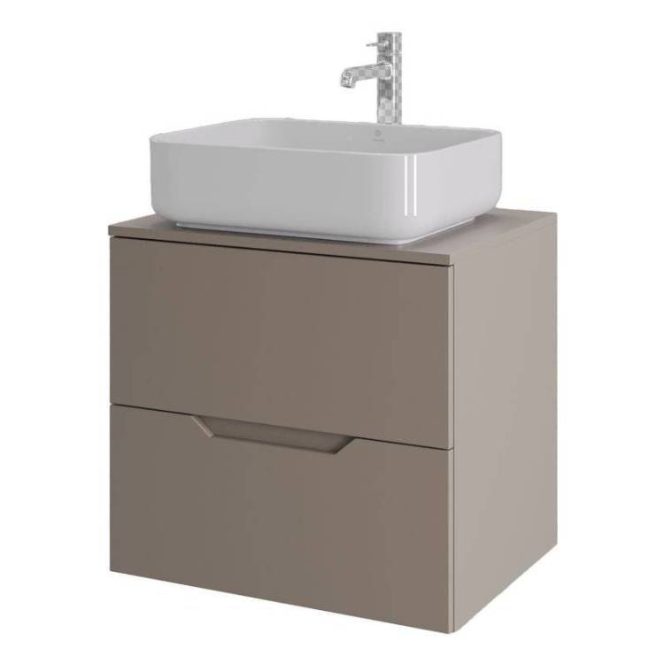 Тумба с раковиной Orange Line Li-60TuLMDF+B05-500W латте матовый, 60 см