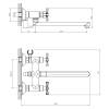 Смеситель для ванны Decoroom DR52 DR52043 двуручный универсальный с поворотным изливом 300 мм Хром фото 2
