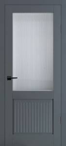 Межкомнатная дверь Profilo Porte PSC-57 полотно Графит, стекло Moru Optiwhite 700x2000