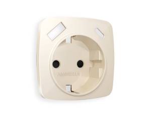Лицевая панель для электрической розетки с заземлением со шторками 2USB A+C Ambrella Volt Omega OP3100