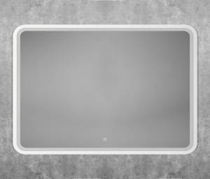 Зеркало Art&Max Genova AM-Gen-1000-800-DS-F-White с подсветкой, 80x100