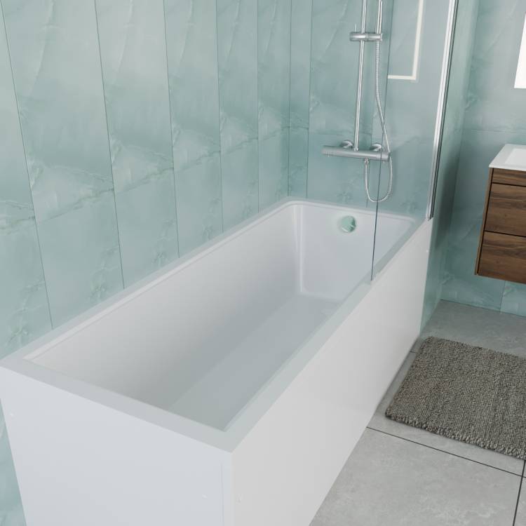 Акриловая ванна Vincea VBT-2G170-FR с каркасом, белая, 170x70x47