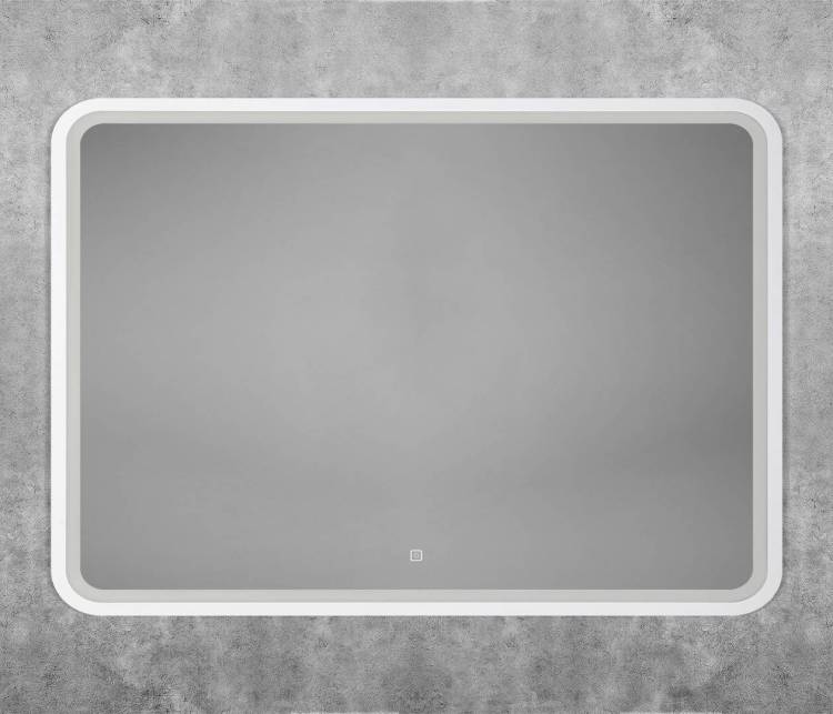 Зеркало Art&Max Genova AM-Gen-1000-800-DS-F-White с подсветкой, 80x100