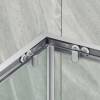 Душевой уголок MaybahGlass MGY-1330-5 профиль хром матовый, стекло сатин, 100x100x195 фото 2