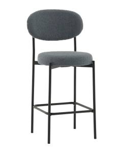 Стул полубарный Stool Group Бриф DD AV 477-F83-9005 (PP) темно-серый, букле
