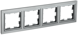 Рамка 4-постовая IEK Brite BR-M42-K46 сталь