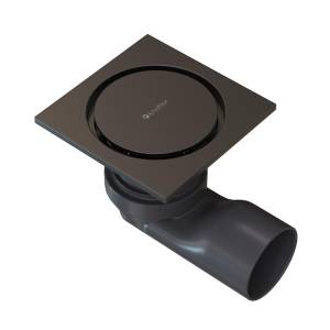 Душевой трап Knotlor Ядро SDSC100GM вороненая сталь, 10x10 см