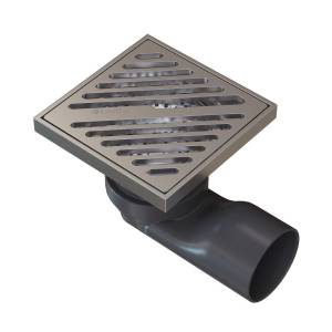 Душевой трап Knotlor Шторм SDSL100BS матовая сталь, 10x10 см