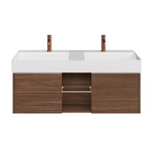 Тумба с раковиной Kerama Marazzi Grande структурированный орех, 120 см, раковина GR.wb.120.2