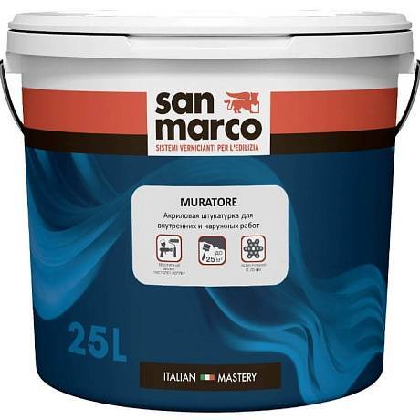Акриловая текстурная штукатурка San Marco Muratore А 25 л