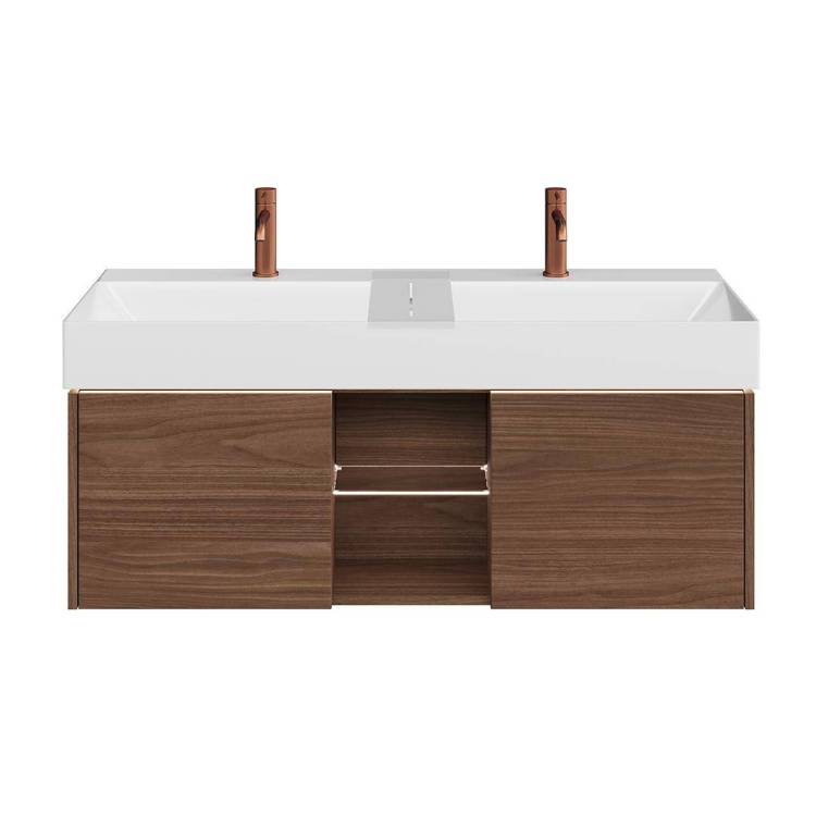 Тумба с раковиной Kerama Marazzi Grande структурированный орех, 120 см, раковина GR.wb.120.2