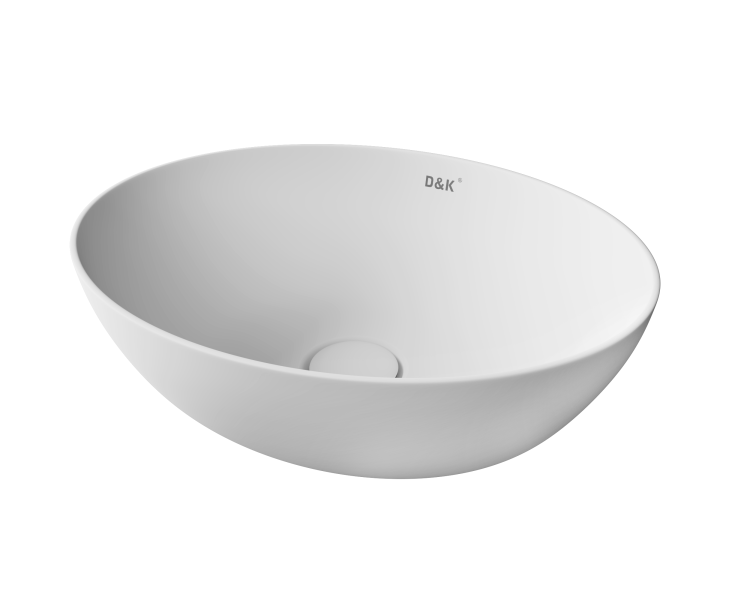 Раковина D&K Matrix DT1390708 белый матовый, 41x33.5