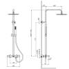 Душевая стойка Raiber Graceful RP-007 с термостатом, хром фото 5