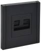 Розетка компьютерная RJ45 2-местная IEK Forte&Piano FP-K20-1-K02 черный