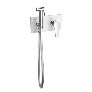 Гигиенический душ Teska Elsa BTK6410W встраиваемый, со смесителем белое стекло