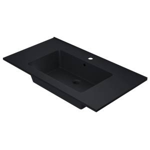 Раковина Uperwood Parma Quartz 291003008 черная матовая, уголь, 86x47.5