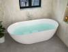 Акриловая ванна Cerutti spa Como 7386 170x75 см, отдельностоящая, овальная, с ножками, со сливом-переливом фото 2