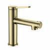 Смеситель для раковины Wonzon & Woghand WW-H1017-BG с функцией полоскания, брашированное золото