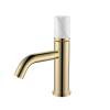 Смеситель для раковины Boheme Stick 121-G-MR-W Gold Mramor White