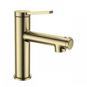 Смеситель для раковины Wonzon & Woghand WW-H1017-BG с функцией полоскания, брашированное золото