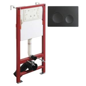 Система инсталляции для унитазов Agger ACC500+APB0144 клавиша черная матовая