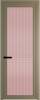 Межкомнатная дверь Profil Doors 1 AGP цвет профиля Шампань, стекло безопасное 6 мм мору розовое 800x2000