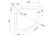 Поддон для душа Taliente PTA-09091 белый, 90x90x13 фото 3