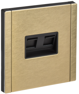 Розетка компьютерная RJ45 2-местная IEK Forte&Piano FP-K20-1-M-K37 шампань