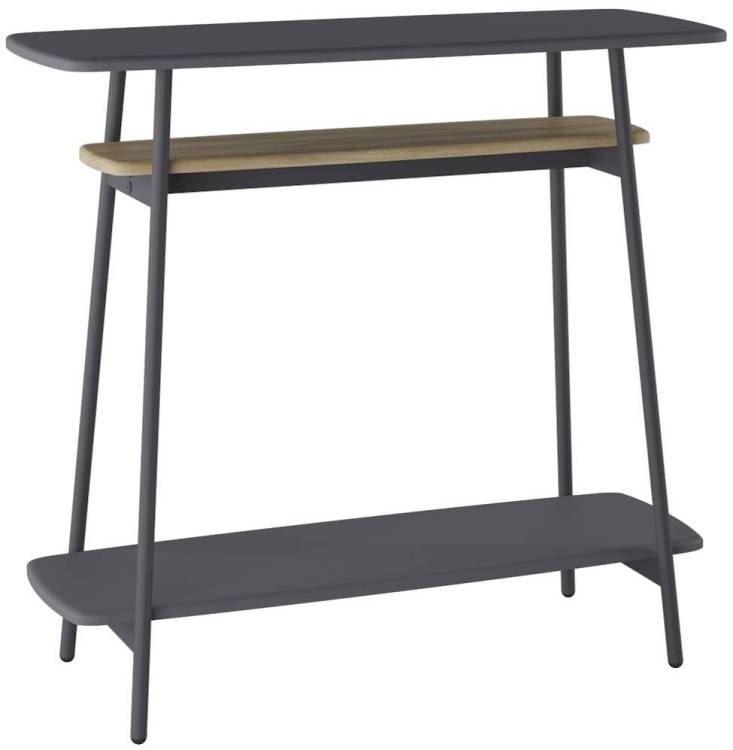 Консоль Калифорния мебель Юкон 6458709601 графит, дуб сонома 90x35x85