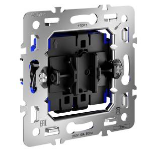Механизм выключателя 1-клавишного проходного Voltum S70 VLS0103M