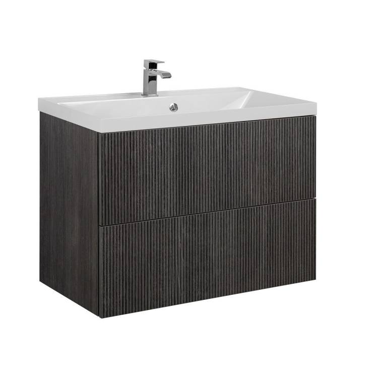 Тумба с раковиной Art&Max Verona-Push AM-Verona-Push-800-2C-SO-KD подвесная, kadena dark