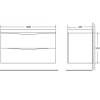 Тумба под раковину Belbagno Marino MARINO-1000-2C-SO-WO-P 100x44.5x50 Rovere Bianco подвесная с двумя выкатными ящиками фото 2