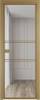 Межкомнатная дверь Profil Doors 2 AX цвет профиля Золото, стекло безопасное 6 мм ромб серебро 700x2000