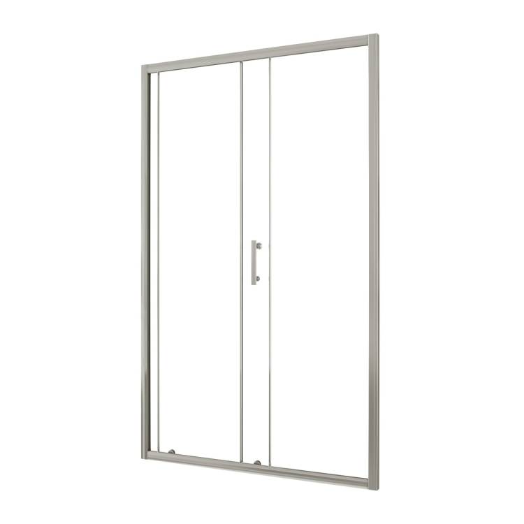 Душевая дверь в нишу Taliente TA-120CP профиль хром, стекло прозрачное, 120x185