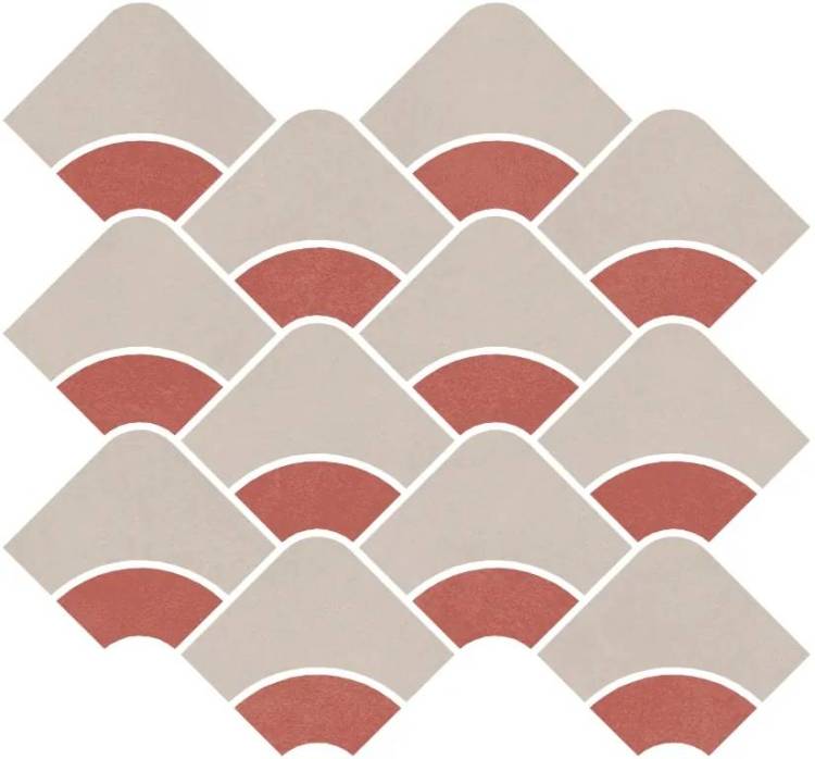 Декор Kerama Marazzi Таделакт KMD2HID010BR наборный бежевый светлый. красный матовый обрезной 30x28