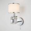 Настенный светильник Eurosvet Zaffiro 10099/1 хром/прозрачный хрусталь Strotskis (новый абажур)
