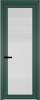 Межкомнатная дверь Profil Doors 1 AGP цвет профиля Зеленый воск, стекло безопасное 6 мм мору осветленное 600x2000