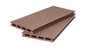 Террасная доска Polivan Group Singaraja (Сингараджа) ДПК Пустотелая Velvet 3D Wood (Вельвет Текстура дерева) Светло Коричневый 5800x140x20